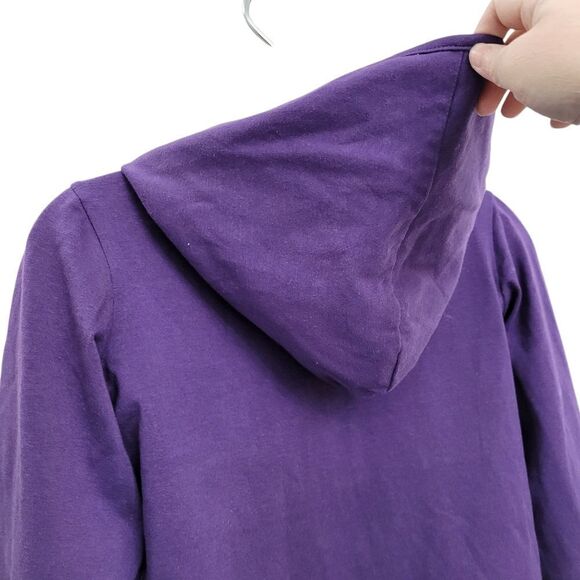 2/$20 Urban Behavior Shinny Purple Zipper Up Hoodie Jacket Size: Large - Picture 9 of 12